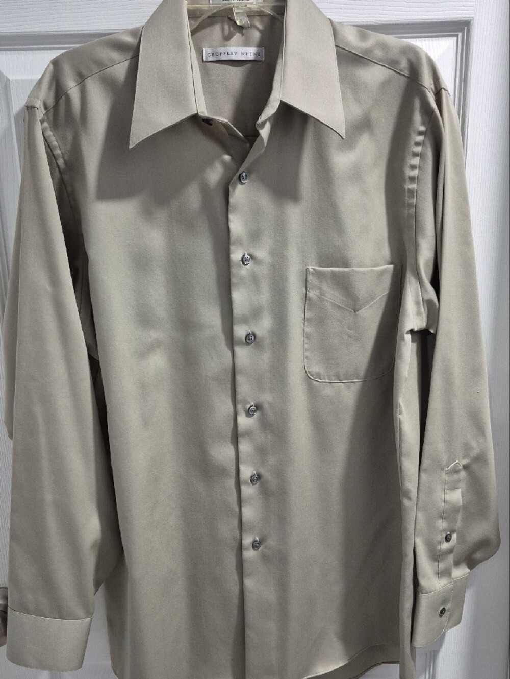 Geoffrey Beene Men's Taupe Long-Sleeve Dress Shirt - Picture 2 of 4